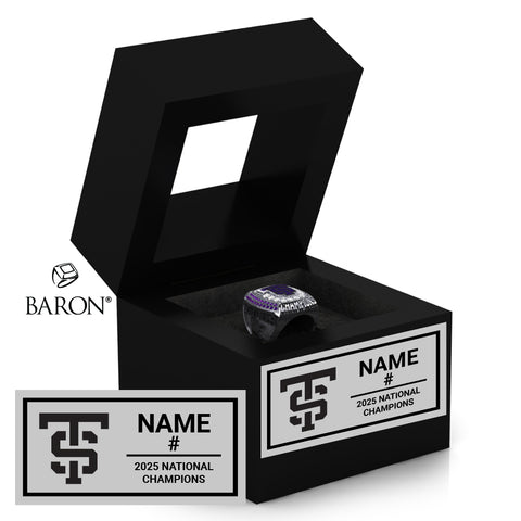 University of St. Thomas Lacrosse 2025 Championship Black Window Ring Box