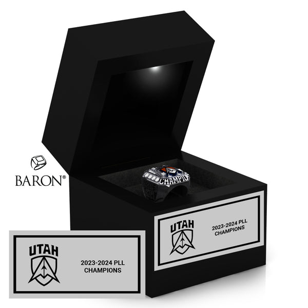 Utah Archers Fan 2024 Championship Black LED Ring Box