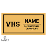 Valencia High School Cheer 2025 Championship Black Standard Window Ring Box