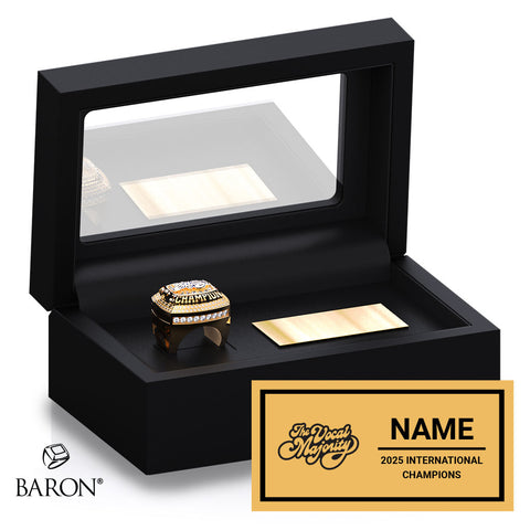 Vocal Majority Band 2025 Championship Black Standard Window Ring Box