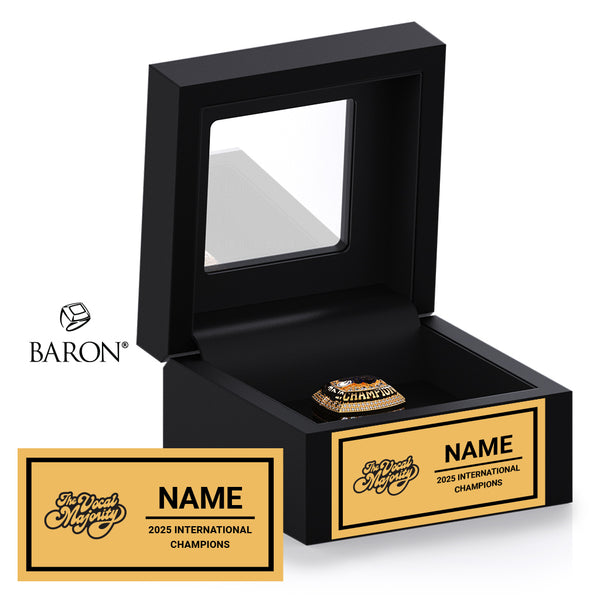 Vocal Majority Band 2025 Championship Black Window Ring Box