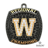 Wasco Union High School Football 2023 Championship Ring Top Pendant - Design 4.7