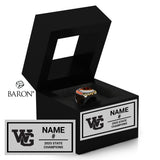 Webster Groves High School Boys Basketball 2025 Championship Black Window Ring Box