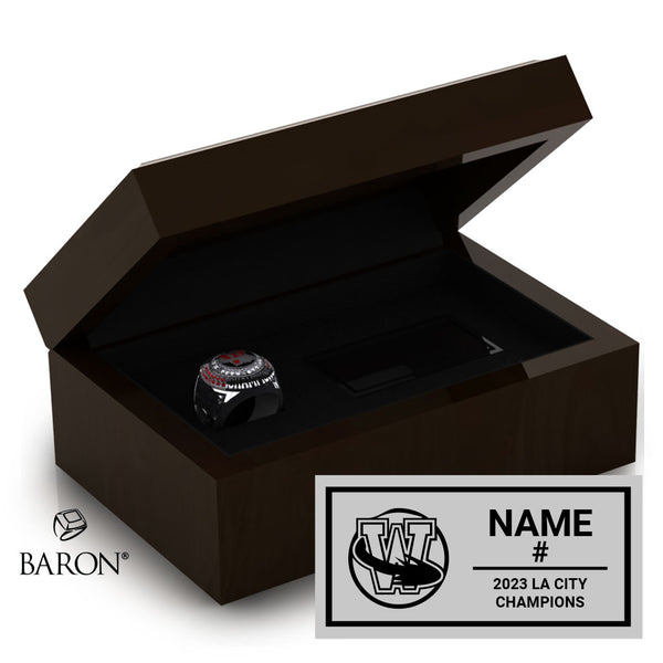 Westchester Girls Basketball 2023 Championship Ring Box