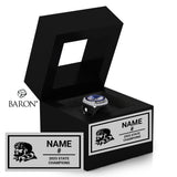 Western Christian High School Boys Basketball 2025 Championship Black Window Ring Box