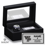 William Penn University Men's Lacrosse 2025 Championship Black Standard Window Ring Box