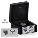 William Penn University Men's Lacrosse 2025 Championship Black LED Ring Box