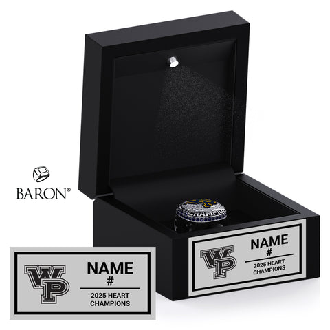 William Penn University Men's Lacrosse 2025 Championship Black LED Ring Box