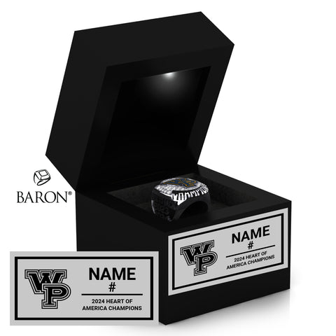 William Penn University Mens Lacrosse 2024 Championship Black LED Ring Box