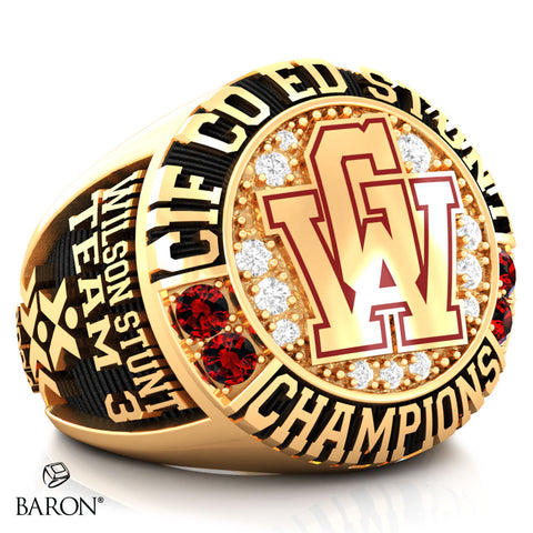 Wilson High School Stunt Cheer 2024 Championship Ring - Design 1.2