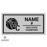 Woodland Christian Girls Basketball 2025 Championship Black LED Ring Box