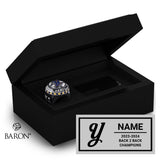 Yonkers Railsplitters Baseball 2025 Championship Black Standard Window Ring Box