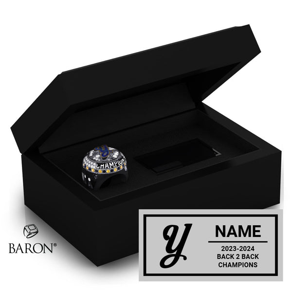 Yonkers Railsplitters Baseball 2025 Championship Black Standard Window Ring Box