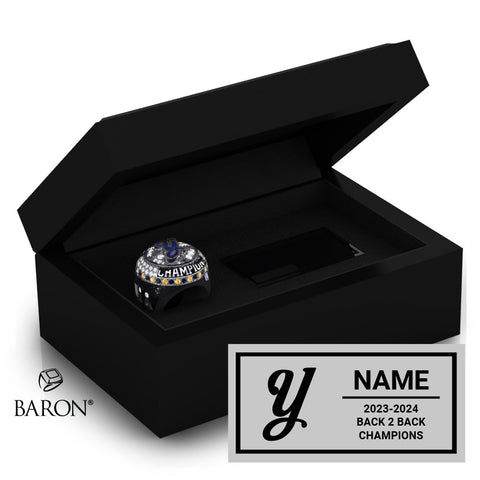 Yonkers Railsplitters Baseball 2025 Championship Black Standard Window Ring Box