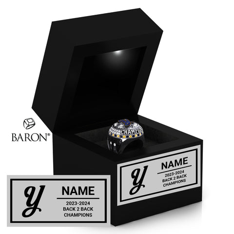 Yonkers Railsplitters Baseball 2025 Championship Black LED Ring Box