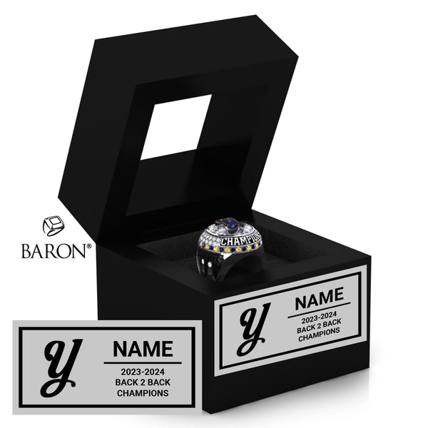 Yonkers Railsplitters Baseball 2025 Championship Black Window Ring Box