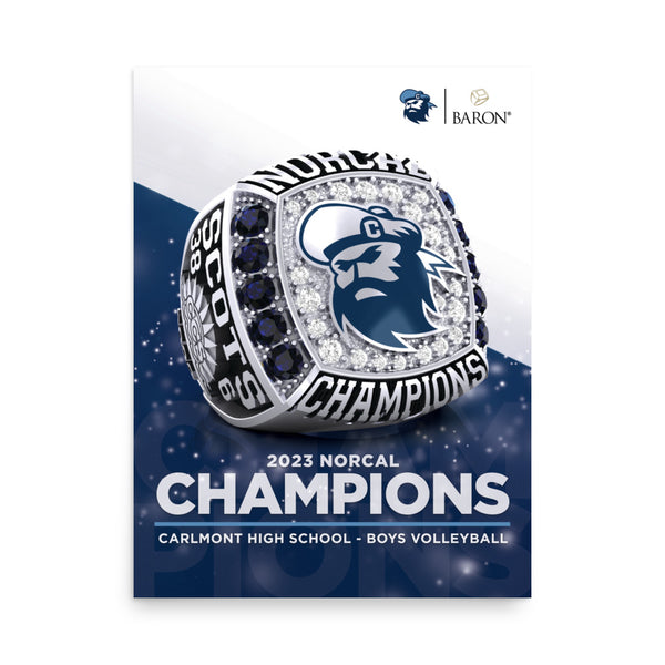 Carlmont High School Boys Volleyball 2023 Championship poster