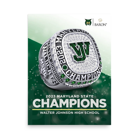 Walter Johnson High School Hockey 2023 Championship Poster