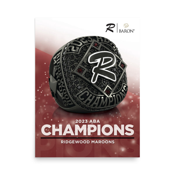Ridgewood Maroons 2023 Championship Poster