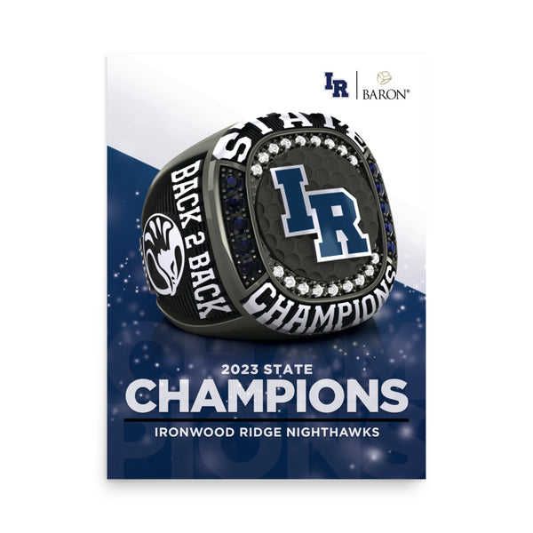 Ironwood Ridge Nighthawks High School Golf 2023 Championship Poster