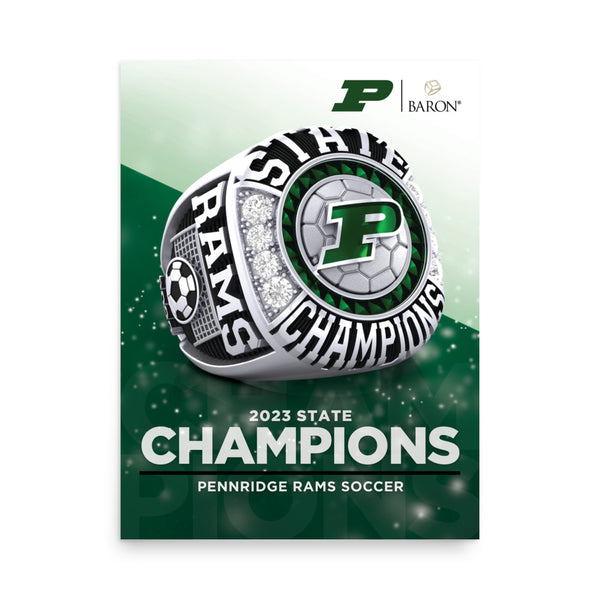 Pennridge Rams Soccer 2023 Championship Poster D2.2