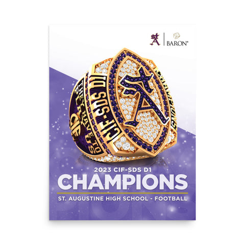 St. Augustine High School Football 2023 Championship Poster