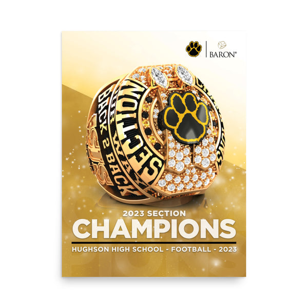 Hughson High School Football 2023 Championship Poster