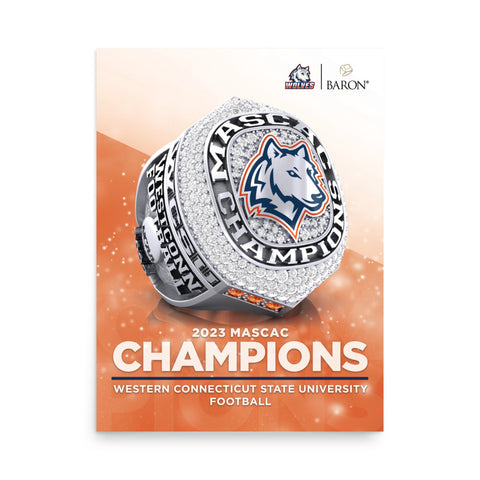 Western Connecticut State University Football 2023 Championship Poster