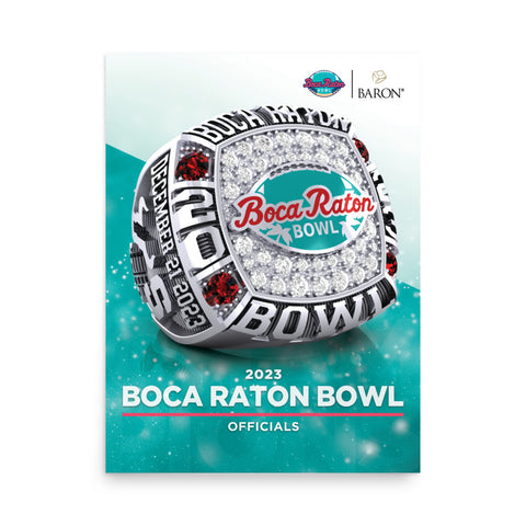 Boca Raton Bowl Officials 2023 Championship Poster