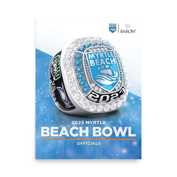 Myrtle Beach Bowl Officials 2023 Championship Poster