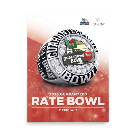 Guaranteed Rate Bowl Officials 2023 Championship Poster