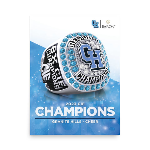 Granite Hills Cheer 2023 Championship Poster