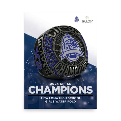 Alta Loma High School Girls Water Polo 2024 Championship Poster