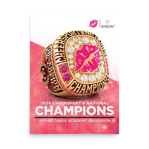 Aspire Cheer Academy Obsession 2024 Championship Poster