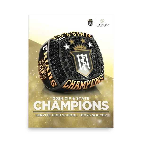 Servite High School Boys Soccer 2024 Championship Poster