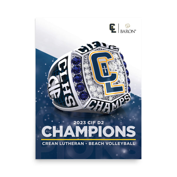 Crean Lutheran Beach Volleyball 2023 Championship Poster