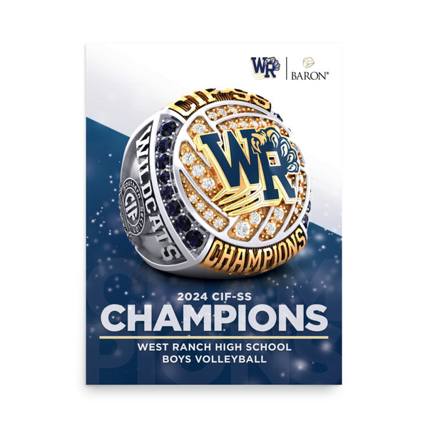 West Ranch High School-Boys Volleyball 2024 Championship Poster