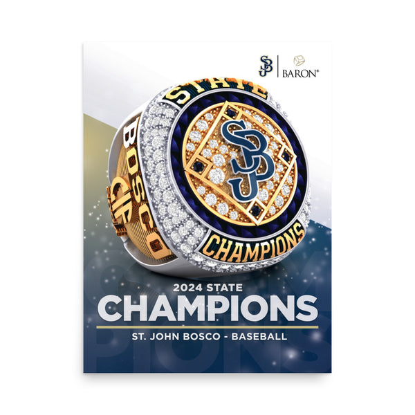 St. John Bosco Baseball 2024 Championship Poster