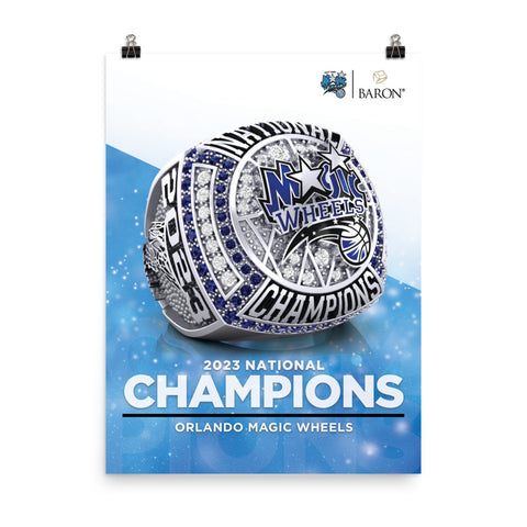 Orlando Magic Wheels 2023 Championship Poster