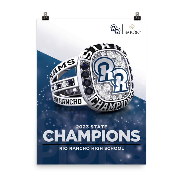 Rio Rancho High School Cross Country 2023 Championship Poster - Design 3.2