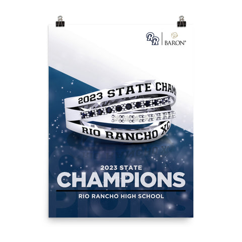 Rio Rancho High School Cross Country 2023 Championship Poster - Design 4.2