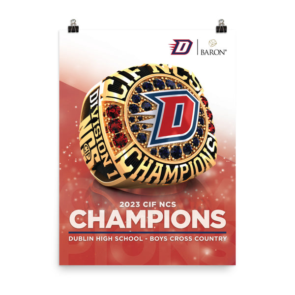 Dublin High School Boys Cross Country 2023 Championship Poster