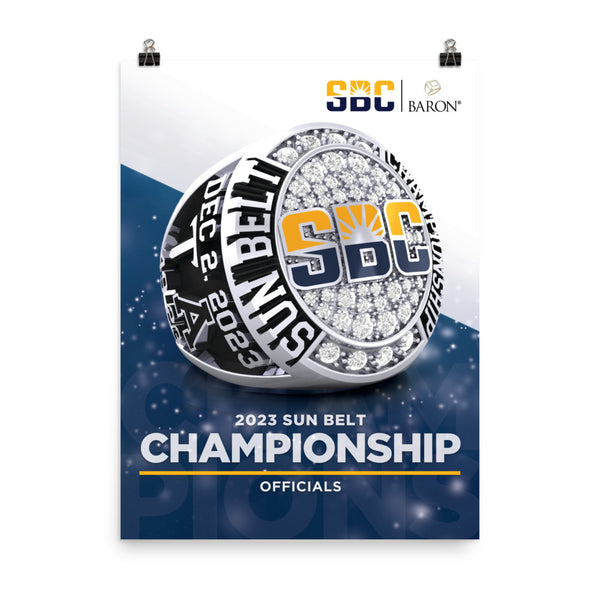 Sun Belt Championship Officials 2023 Championship Poster