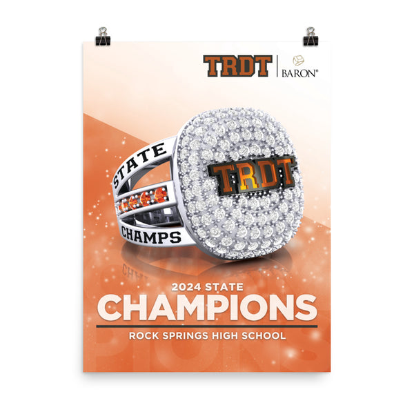 Rock Springs High School Cheer 2024 Championship Poster (Design 3.5)