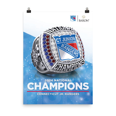 Connecticut Jr. Rangers Hockey 2024 Championship Poster