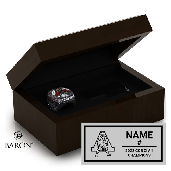 Aragon High School Boys Soccer 2022 Championship Ring Box