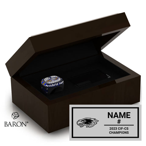 Bakersfield Christian Boys Soccer 2023 Championship Ring Box