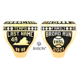 Broad Run Spartans Baseball 2021 Championship Ring - Design 1.10