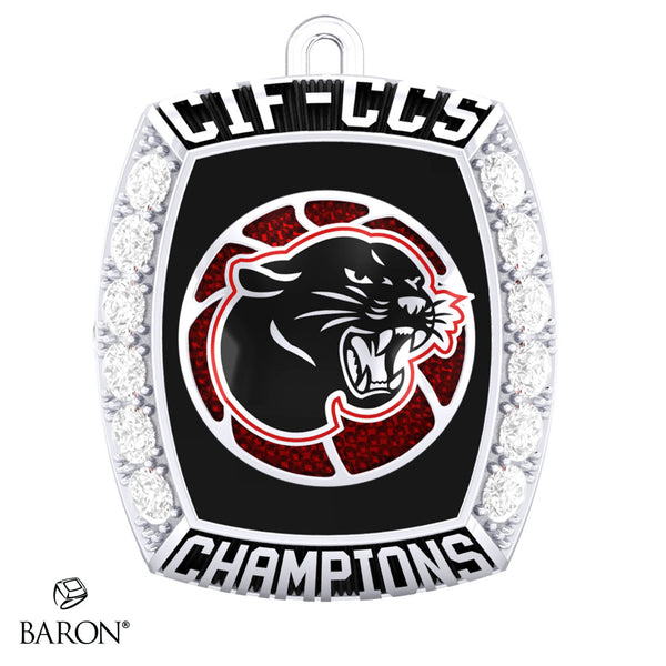 Burlingame High School Boys Basketball 2021 Championship Ring Top Pendant - Design 1.6
