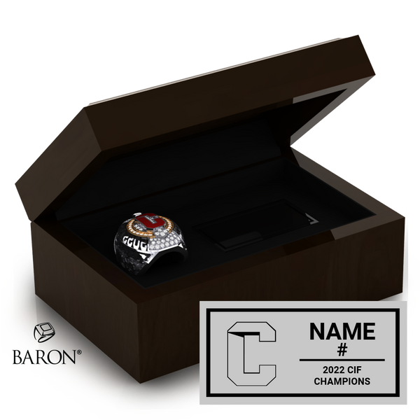 California School for the Deaf in Riverside Football 2022 Championship Ring Box